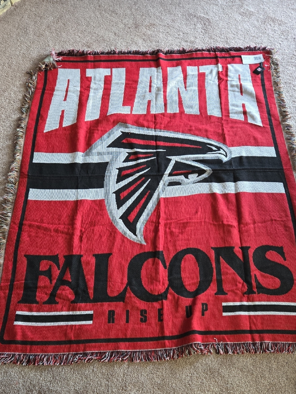 Foco NFL Woven Throw Blanket in Red, Black & White